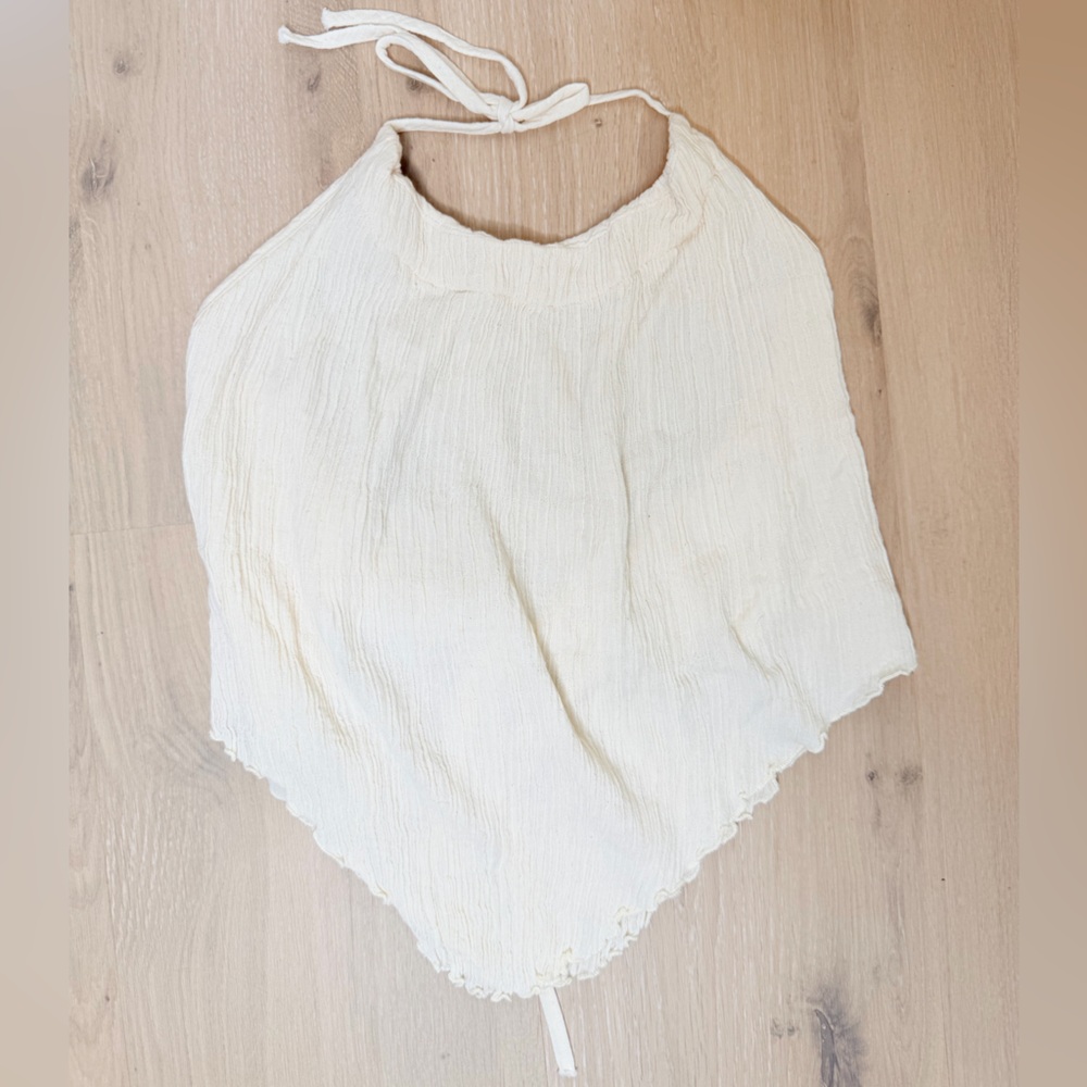 NWOT ✨ SAVANNAH MORROW SOLD OUT ‘Jaya Crinkled Organic Cotton-Guaze Halterneck